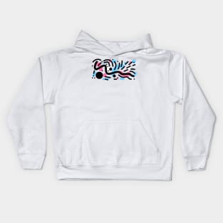 Line Art Mashup Trans Flag Kids Hoodie